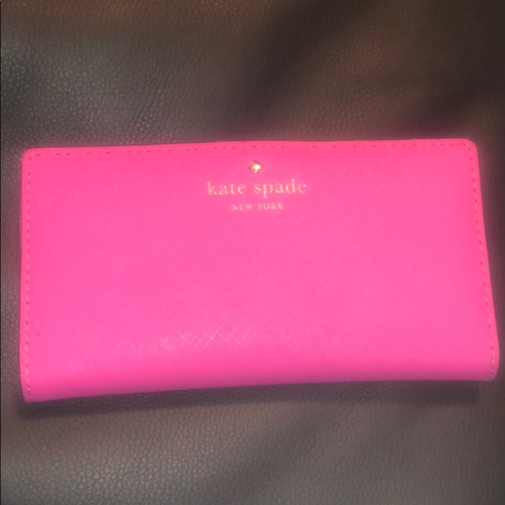 Hot pink Kate spade wallet